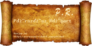 Pórszász Róbert névjegykártya